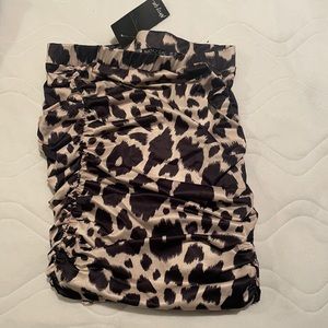 Nasty gal animal print mini skirt
